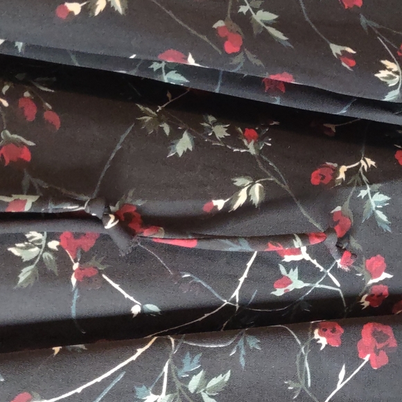 Romantic floral Black Dress with Red roses VINTAGE - Picture 14 of 15